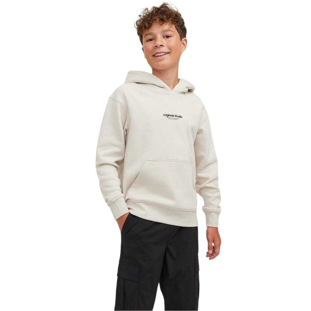 Jack And Jones Boys Vester Lettering Hoodie / Moonbeam
